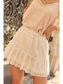 Short skirt with ruffles ekri 529 - Online store - Boutique